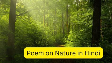 Best 30 Poem On Nature In Hindi प्रकृति पर कविता