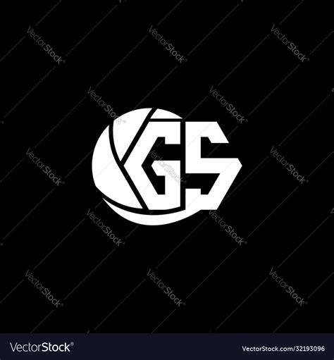 Initial Gs Logo Design Geometric And Circle Style Vector Image