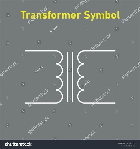 Iron Core Transformer Symbol Physics Resources Stock Vector Royalty