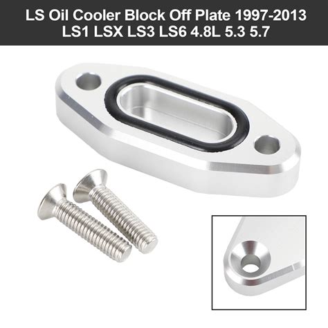 Ls Oil Cooler Block Off Plate 1997 2003 Ls1 Lsx Ls3 Ls6 4 8l 5 3 5 7 Ebay