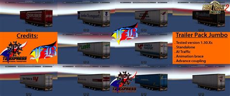 Trailer Pack Jumbo V For Ets Ets Mods Euro Truck Simulator