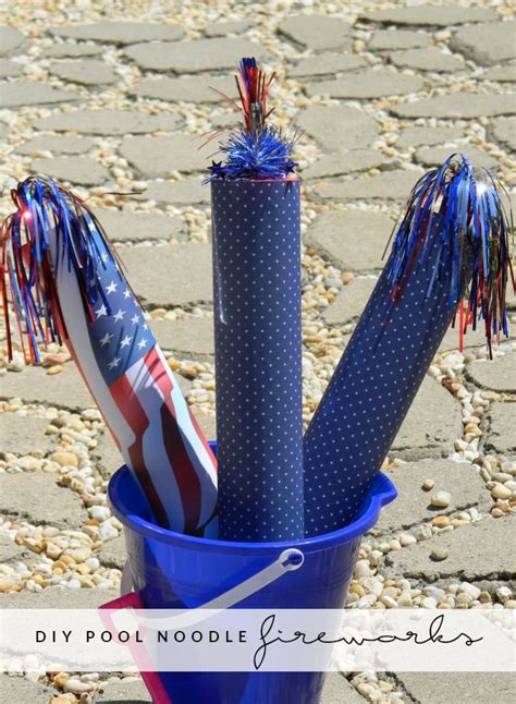 Pool Noodle Fireworks Diy 4th July Crafts July Crafts Fireworks