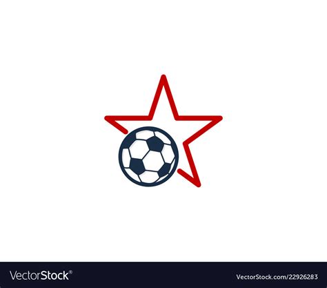 Soccer star logo icon design Royalty Free Vector Image