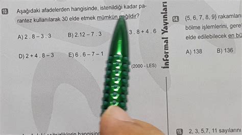 TEMEL KAVRAMLAR TEST 15 MATEMATİĞİN KARA KUTUSU AYT DGS YKS KPSS