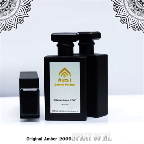 Jual ZAHRAH PARFUM AMBER 2000 SPRAY 60 ML NON ALKOHOL 100 ORIGINAL