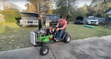 This Homebuilt V8 Powered Lawn Mower Is Simply Ridiculous