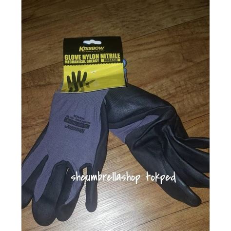 Jual Sarung Tangan Kerja Krisbow Glove Nylon Nitrile Mechanical