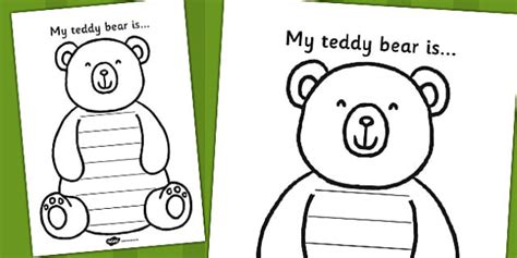 My Teddy Bear Is Worksheet