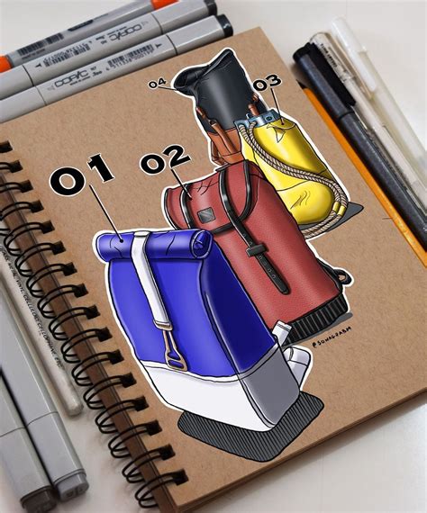 BhagvanjiSonagra on Instagram: “Hybrid sketch of Backpack 🎒 # ...