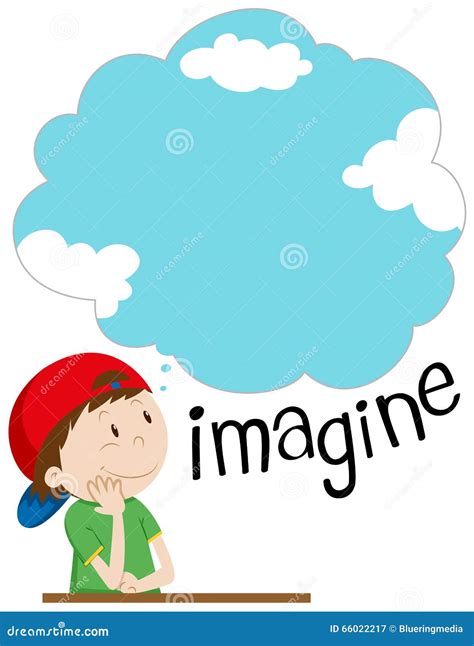 Boy With Imagination Bubble Stock Vector Illustration Of Drawing