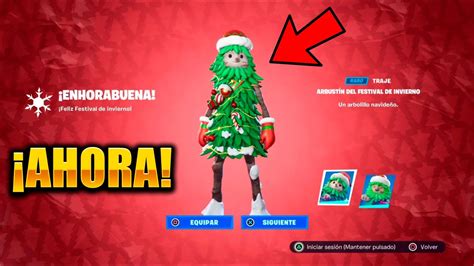 Ahora Mismo Como Conseguir La Skin Arbustin Del Festival De Invierno