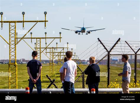 Schiphol Airport Plane Spotters On The Polderbaan 18r 36l