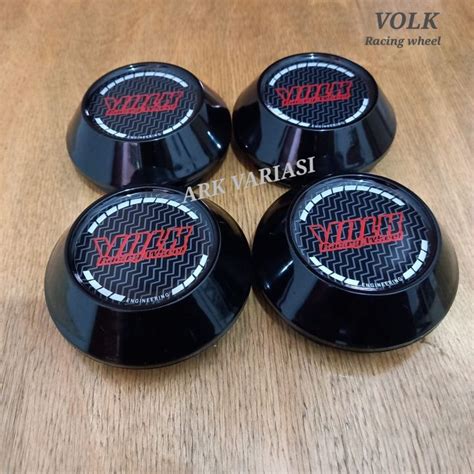 Tutup Dop Velg Racing Volk Kerucut Hitam Diameter Cm Lazada Indonesia