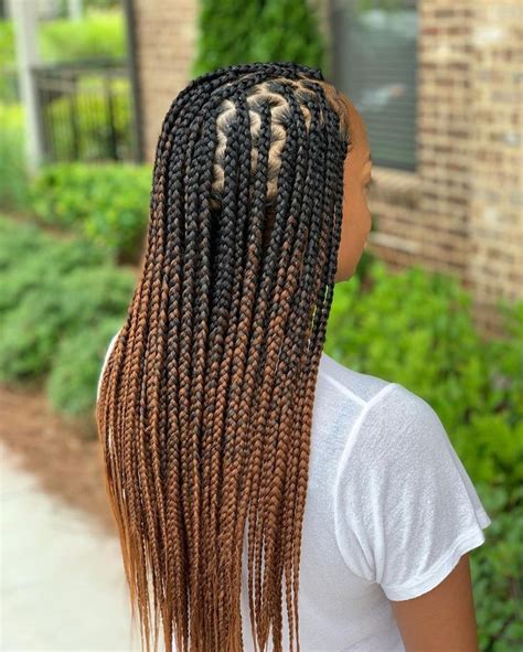 On Instagram Ombr Medium Mid Back Braids Send A Dm To Book An