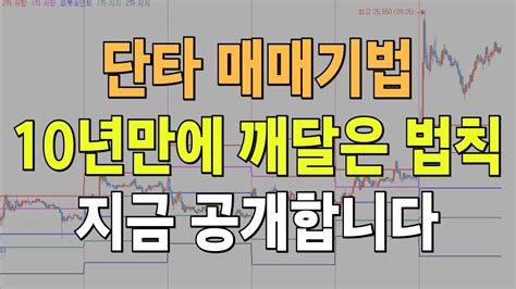 확 말할게요 가장 확률 높은 최고의 단타 매매법 Youtube