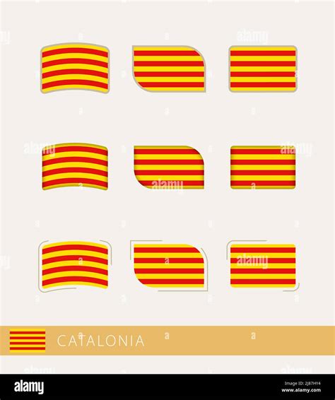 Vector Flags Of Catalonia Collection Of Catalonia Flags Vector Icon Stock Vector Image And Art