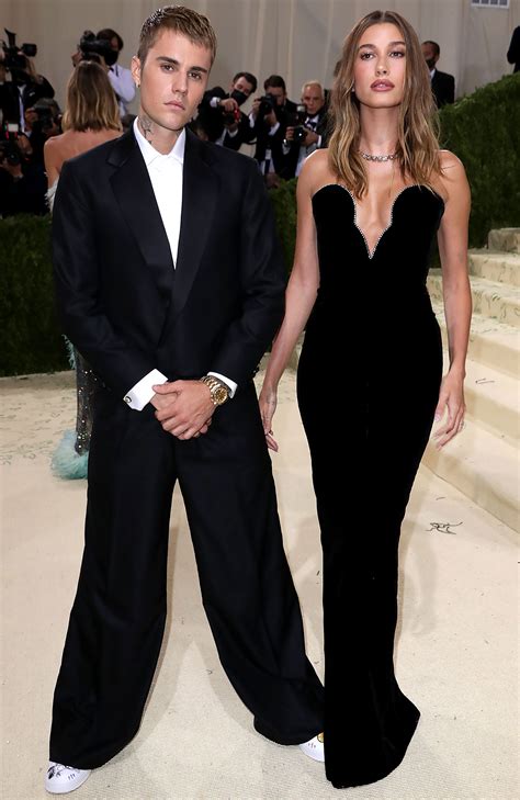 Met Gala 2021 Justin Bieber Hailey Bieber Match At The Red Carpet