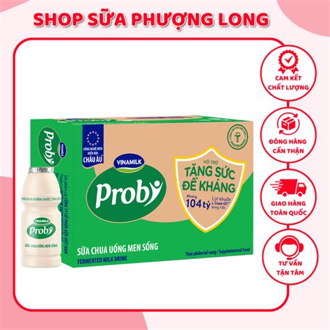 Thùng 50 Chai Sữa Chua Uống Men Sống Proby Vinamilk 65ml/ Probi ...