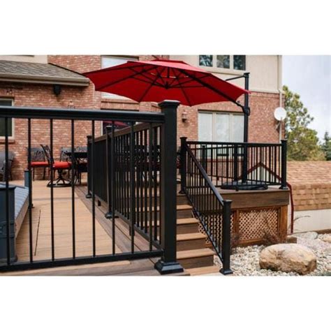 Aria Railing 36 In X 6 Ft Bronze Powder Coated Aluminum Preassembled Deck Stair Railing