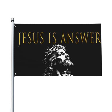 Vivacite Jesus Is Answer Flag Jesus Flag Christian Flag X Outdoor