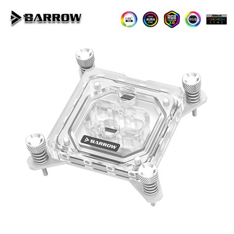 Cpu Block Intel Barrow Rgb Lga X Para Water Cooler Cu