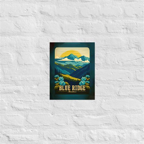 Blue Ridge Mountains Travel Poster Wall Art, Nature Wall Art, Nature ...