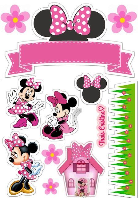 Mam Decoradora Kit Imprimible Minnie Mouse Bolo Minie Rosa Bolo Da