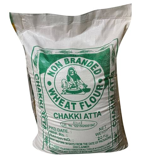 Indian Wheat 20 Kg Fresh Chakki Atta Packaging Type Bag 30 Day At