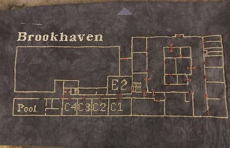 Silent Hill New to cross stitching, made my own Brookhaven Hospital map ...