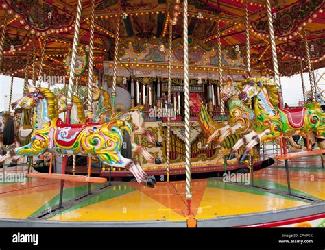 Traditional Fairground Ride Stock Photo Alamy