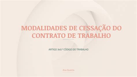 Modalidades de Cessação do Contrato de Trabalho