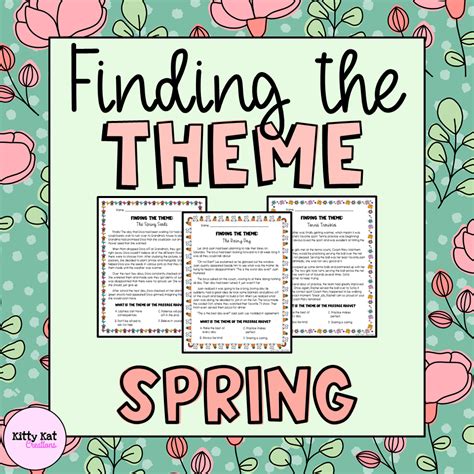 Finding the Theme of a Story | Teaching Theme Worksheets | Spring Version | Made By Teachers