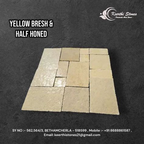 Tandur Yellow Brush Finish Stone For Flooring Thickness Mm At Rs