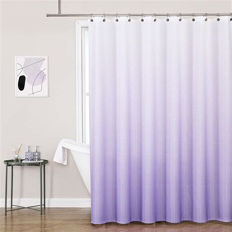 Amazon West Lake Ombre Shower Curtain Lavendar Waffle Weave