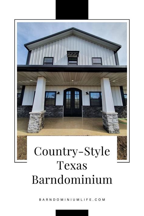 Country-Style Texas Barndominium | Barn house design, Barn style house ...