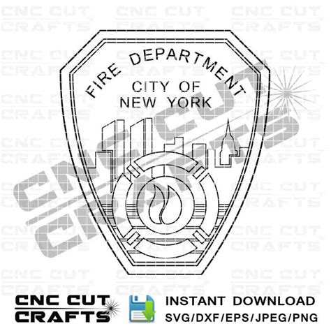 Fire Department Logo City of New York Svg Dxf Cnc Cutting - Etsy