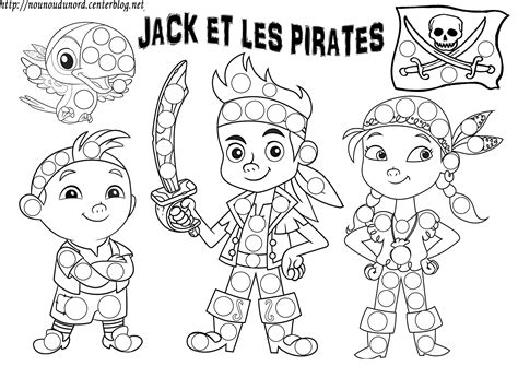 Jake Et Les Pirates Coloriage Gommettes