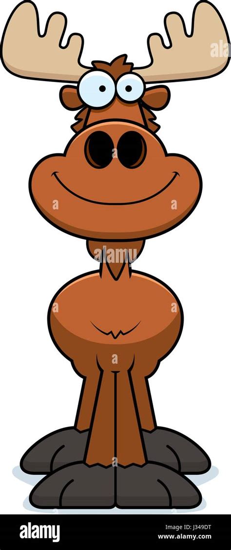 A cartoon illustration of a moose smiling Stock Vector Image & Art - Alamy