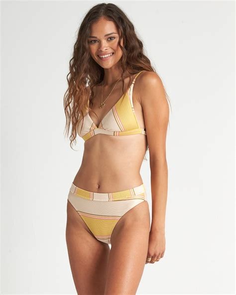 Tanlines Hi Pt Tri Bikini Top For Women Billabong