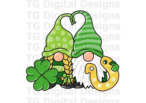 St Patricks Day Gnome Png File Gnomes Lucky Shamrock Clover Etsy St