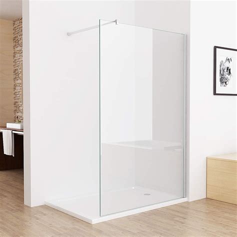 Home And Kitchen 1000mm Walk In Wetroom Shower Enclosure 8mm Easy Clean