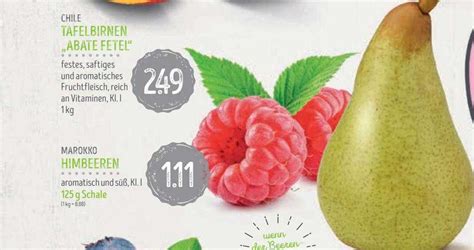 Tafelbirnen Abate Fetel Oder Himbeeren Angebot Bei Edeka Struve