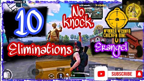 Pubg Full Erangel Match 10 Eliminations Chicken Dinner Without A Knock