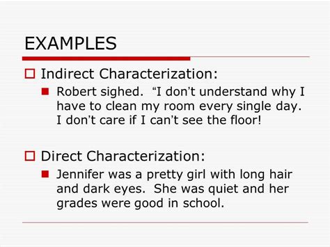 Characterization Examples In Literature