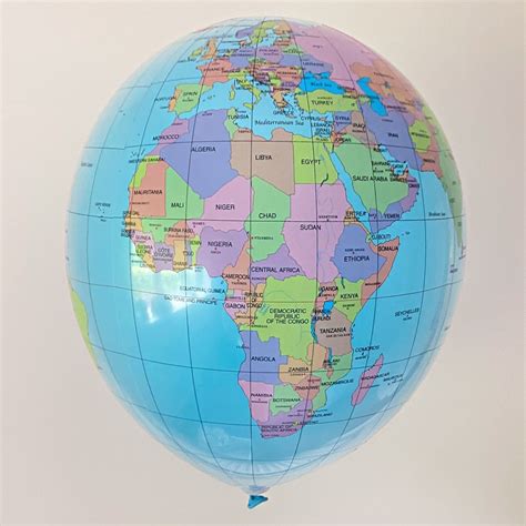 Map Of The Globe Balloon Earth Map Balloon Kids Party Balloons