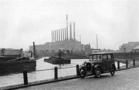 Barton Power Station In The Background Bridgewater Canal Old Images