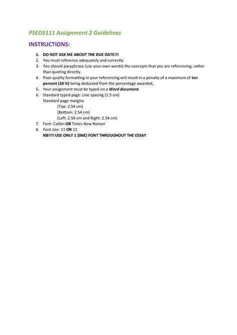 Psed5111 Assignment 2 Guidelines Psed5111 Assignment 2 Guidelines