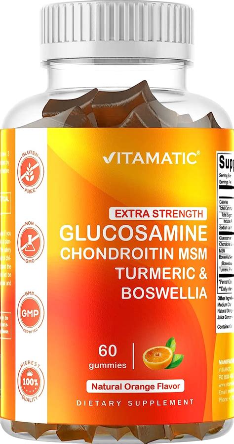 Amazon Vitamatic Extra Strength Glucosamine Chondroitin Gummies