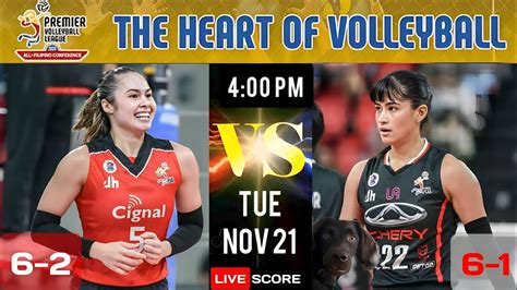 Chery Tiggo Vs Cignal Pvl All Filipino Live Scores Youtube