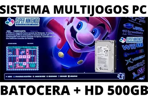 Sistema Multijogos Batocera Pc Hd Interno 500gb Boot Bios MercadoLivre